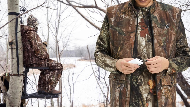 custom heated hunting clothing